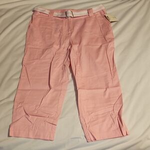 White Stag Pink Belted Capris